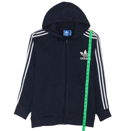 Mens UK Size L Adidas Blue Full Zip Hoodie