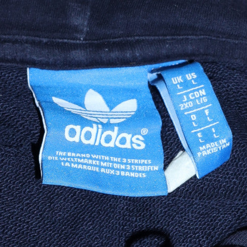 Mens UK Size L Adidas Blue Full Zip Hoodie
