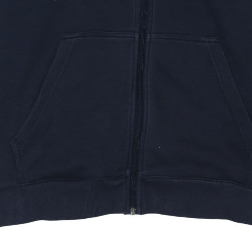 Mens UK Size L Adidas Blue Full Zip Hoodie