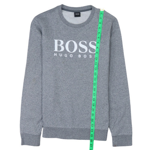 Mens UK Size S Hugo Boss Grey Pullover Sweatshirt