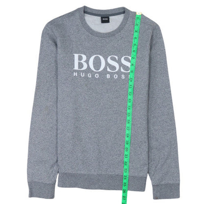 Mens UK Size S Hugo Boss Grey Pullover Sweatshirt