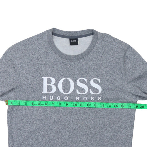 Mens UK Size S Hugo Boss Grey Pullover Sweatshirt
