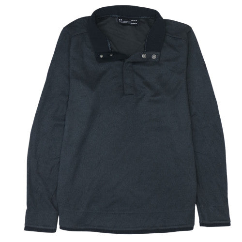 Mens UK Size L Under Armour Black Henley Sweatshirt