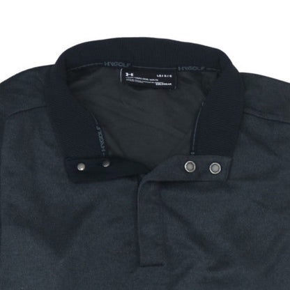 Mens UK Size L Under Armour Black Henley Sweatshirt