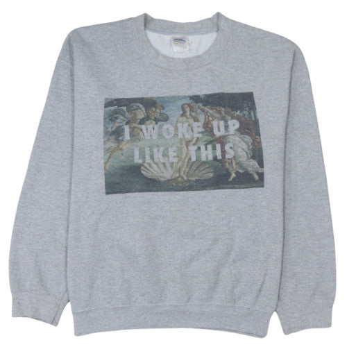 Womens UK Size L Gildan Grey Pullover Sweatshirt