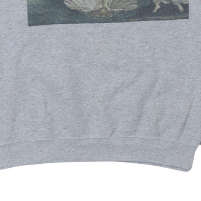 Womens UK Size L Gildan Grey Pullover Sweatshirt