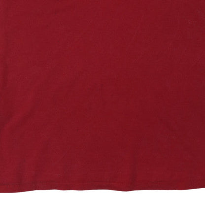 Carhartt Men Red Small Logo Graphic Cotton T-Shirt