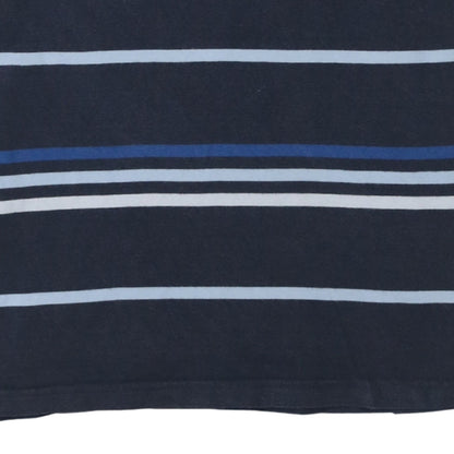 Ellesse Men's Navy Blue Striped Cotton Crew Neck T-Shirt L