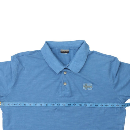 Napapijri Men's Blue Cotton Polo Shirt 2XL Regular Fit
