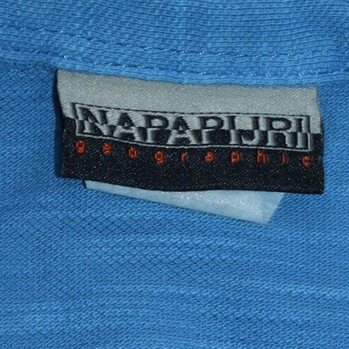 Napapijri Men's Blue Cotton Polo Shirt 2XL Regular Fit