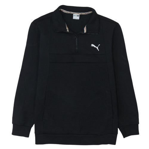 Mens UK Size L Puma Black Henley Sweatshirt