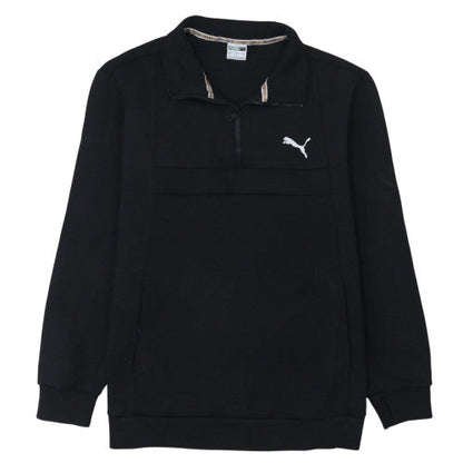 Mens UK Size L Puma Black Henley Sweatshirt