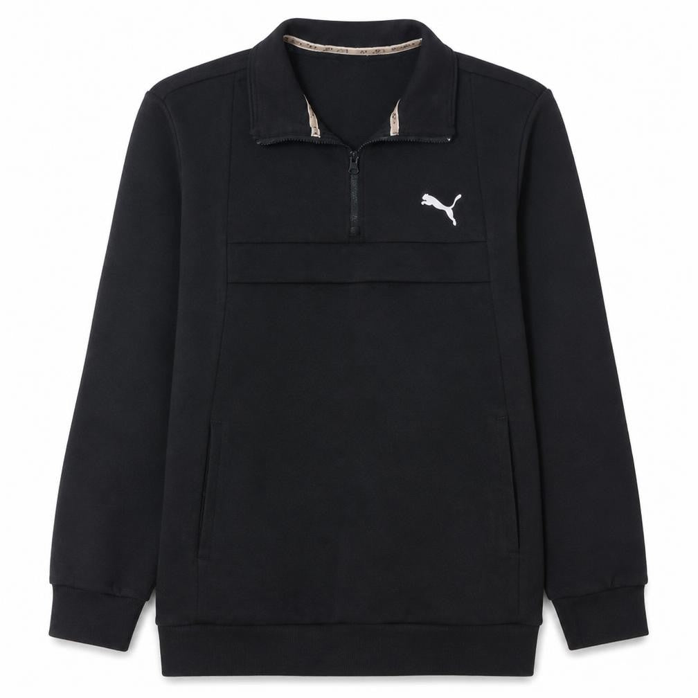 Mens UK Size L Puma Black Henley Sweatshirt