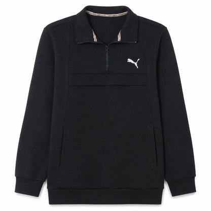 Mens UK Size L Puma Black Henley Sweatshirt