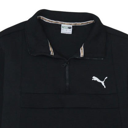 Mens UK Size L Puma Black Henley Sweatshirt