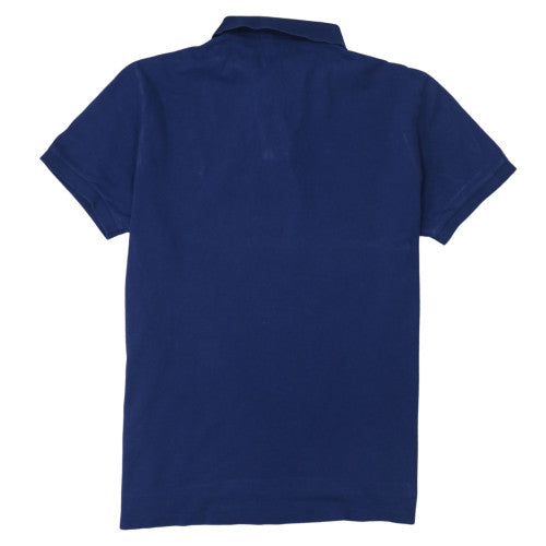 Ralph Lauren Men's Blue Custom Slim Fit Cotton Polo Shirt L
