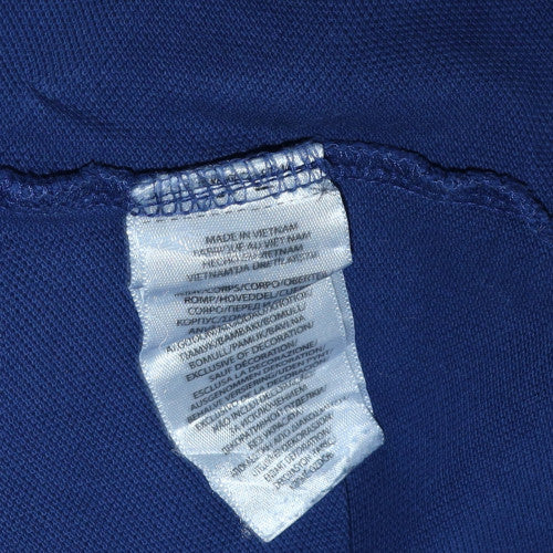 Ralph Lauren Men's Blue Custom Slim Fit Cotton Polo Shirt L
