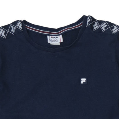 Fila Boys Blue Logo Short Sleeve Crew Neck T-Shirt 13-14 Years