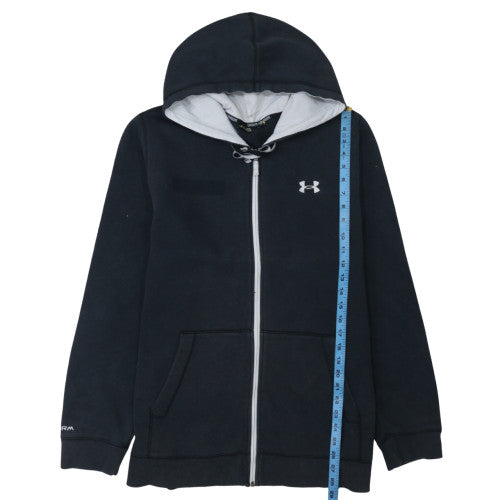 Mens UK Size XL Under Armour Black Full Zip Hoodie