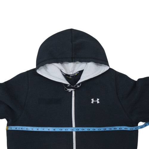 Mens UK Size XL Under Armour Black Full Zip Hoodie