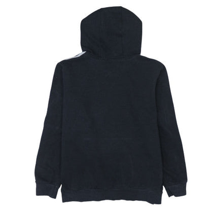 Adidas Boys Black Pullover Hoodie 13-14 Years Fleece Lined Logo Sweatshirt
