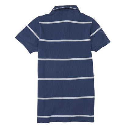 Tommy Hilfiger Men's Blue Slim Fit Striped Polo Shirt Size M