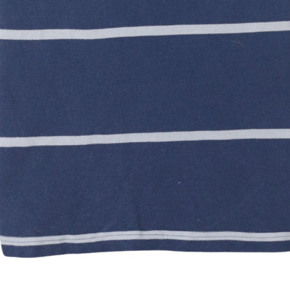 Tommy Hilfiger Men's Blue Slim Fit Striped Polo Shirt Size M