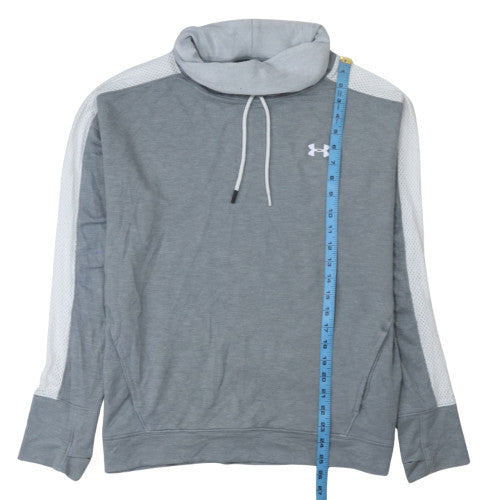 Mens UK Size L Under Armour Grey Pullover Hoodie