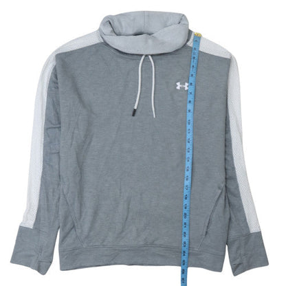 Mens UK Size L Under Armour Grey Pullover Hoodie
