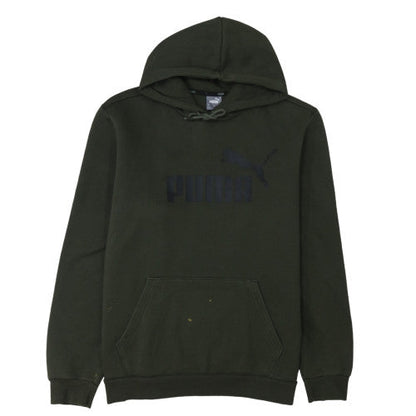 Mens UK Size L Puma Green Pullover Hoodie