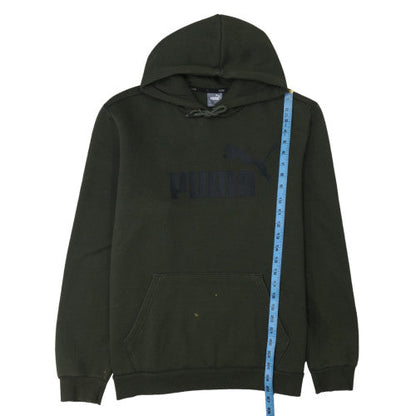 Mens UK Size L Puma Green Pullover Hoodie