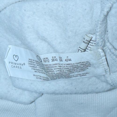 Womens UK Size 10 Primark White Pullover Sweatshirt