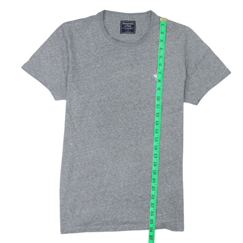 Abercrombie & Fitch Men's Grey Crew Neck Short Sleeve T-Shirt S