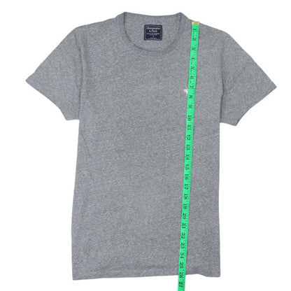 Abercrombie & Fitch Men's Grey Crew Neck Short Sleeve T-Shirt S