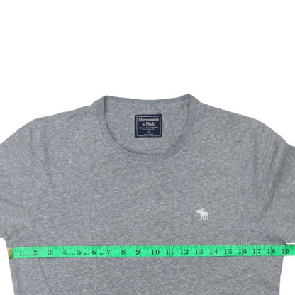 Abercrombie & Fitch Men's Grey Crew Neck Short Sleeve T-Shirt S