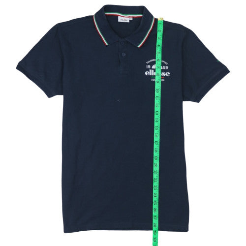 Ellesse Men's Blue 2XL Polo Shirt Regular Fit Cotton Sports Style