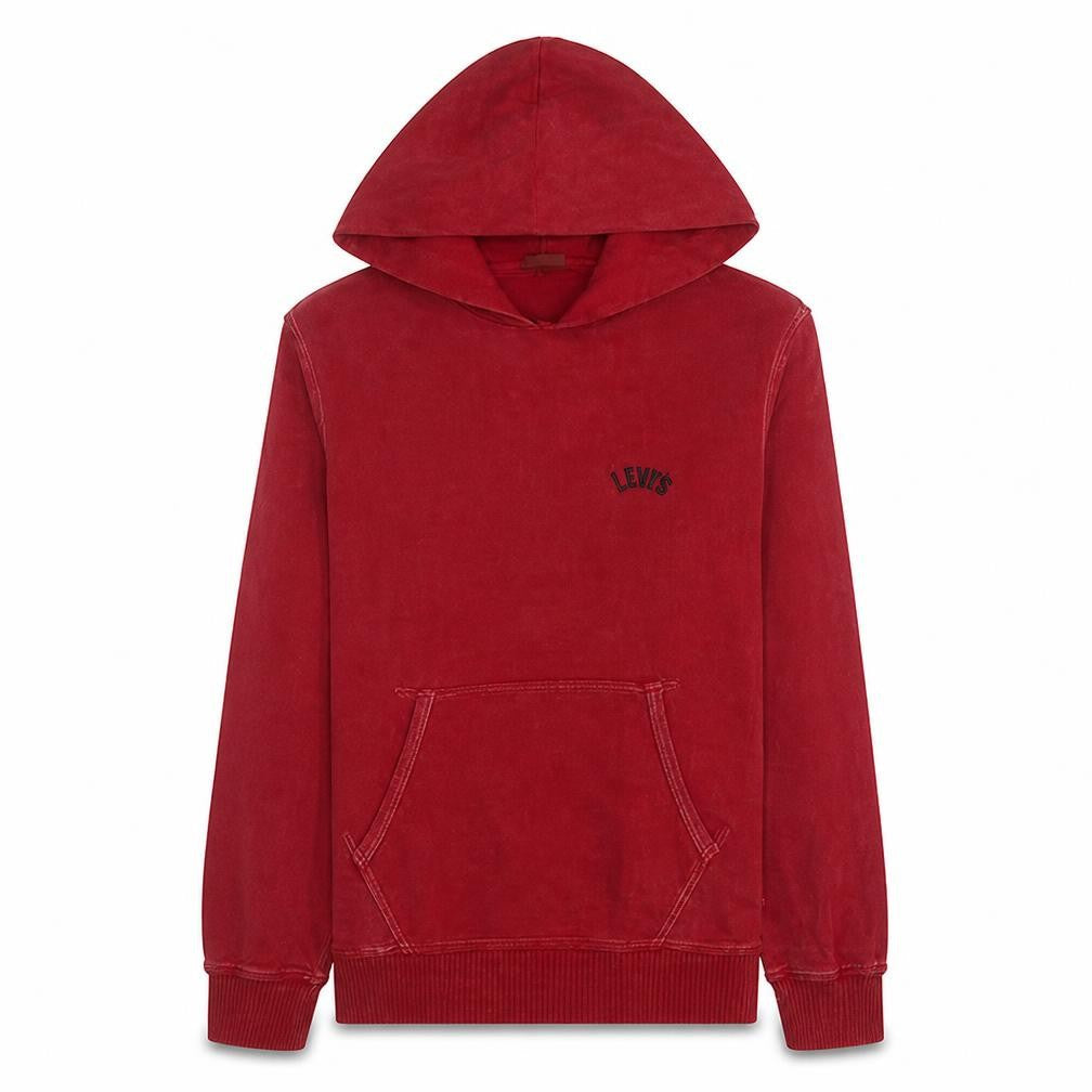 Mens UK Size M Levi's Red Pullover Hoodie