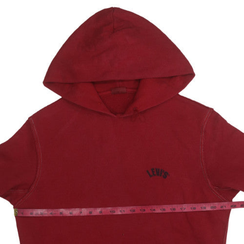 Mens UK Size M Levi's Red Pullover Hoodie