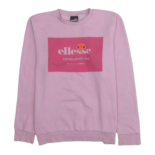 Womens UK Size 12 Ellesse Pink Pullover Sweatshirt