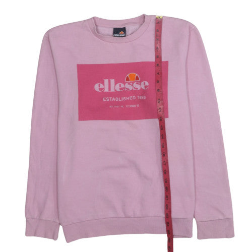 Womens UK Size 12 Ellesse Pink Pullover Sweatshirt