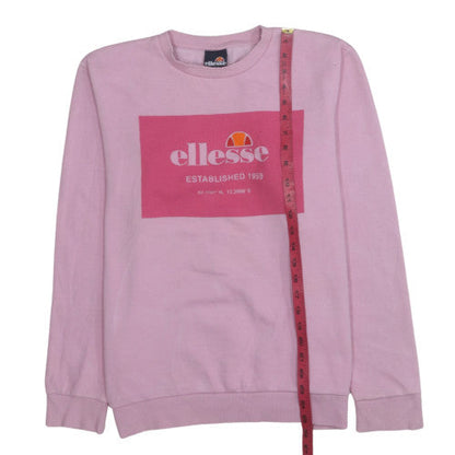 Womens UK Size 12 Ellesse Pink Pullover Sweatshirt