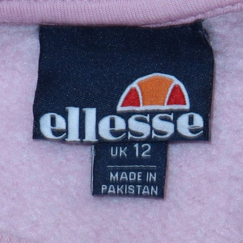 Womens UK Size 12 Ellesse Pink Pullover Sweatshirt