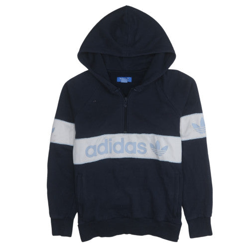 Womens UK Size 12 Adidas Blue Pullover Hoodie