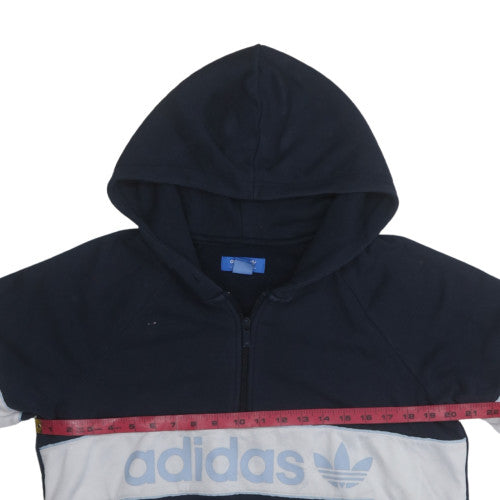 Womens UK Size 12 Adidas Blue Pullover Hoodie