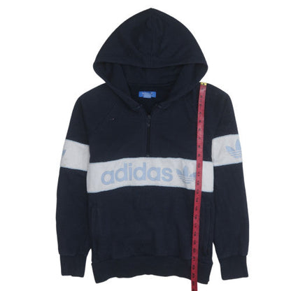 Womens UK Size 12 Adidas Blue Pullover Hoodie