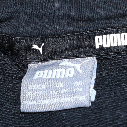 Puma Boys Black & Grey Colourblock Pullover Hoodie 13-14 Years