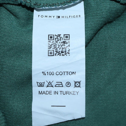 Tommy Hilfiger Men's Green Cotton Crew Neck Pullover Jumper M