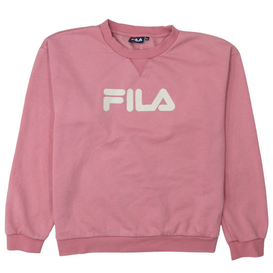 Womens UK Size XL Fila Pink Pullover Sweatshirt