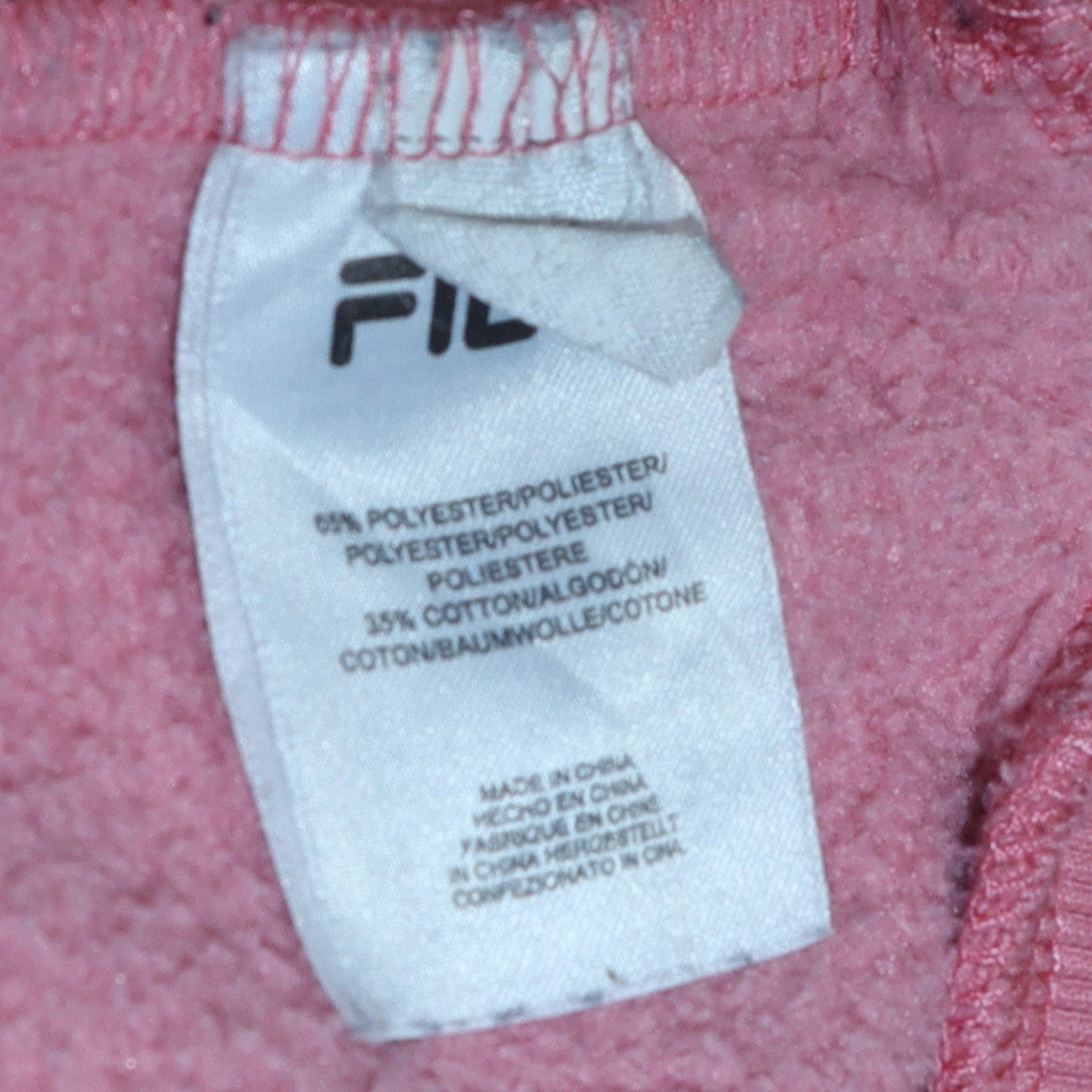 Womens UK Size XL Fila Pink Pullover Sweatshirt