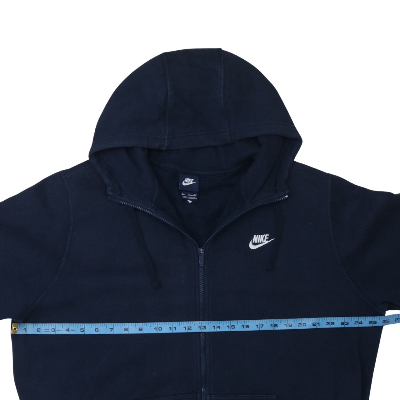 Mens UK Size XL Nike Blue Full Zip Hoodie